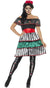 Women's Black And White Day Of The Dead Halloween Fancy Dress Costume Main Image