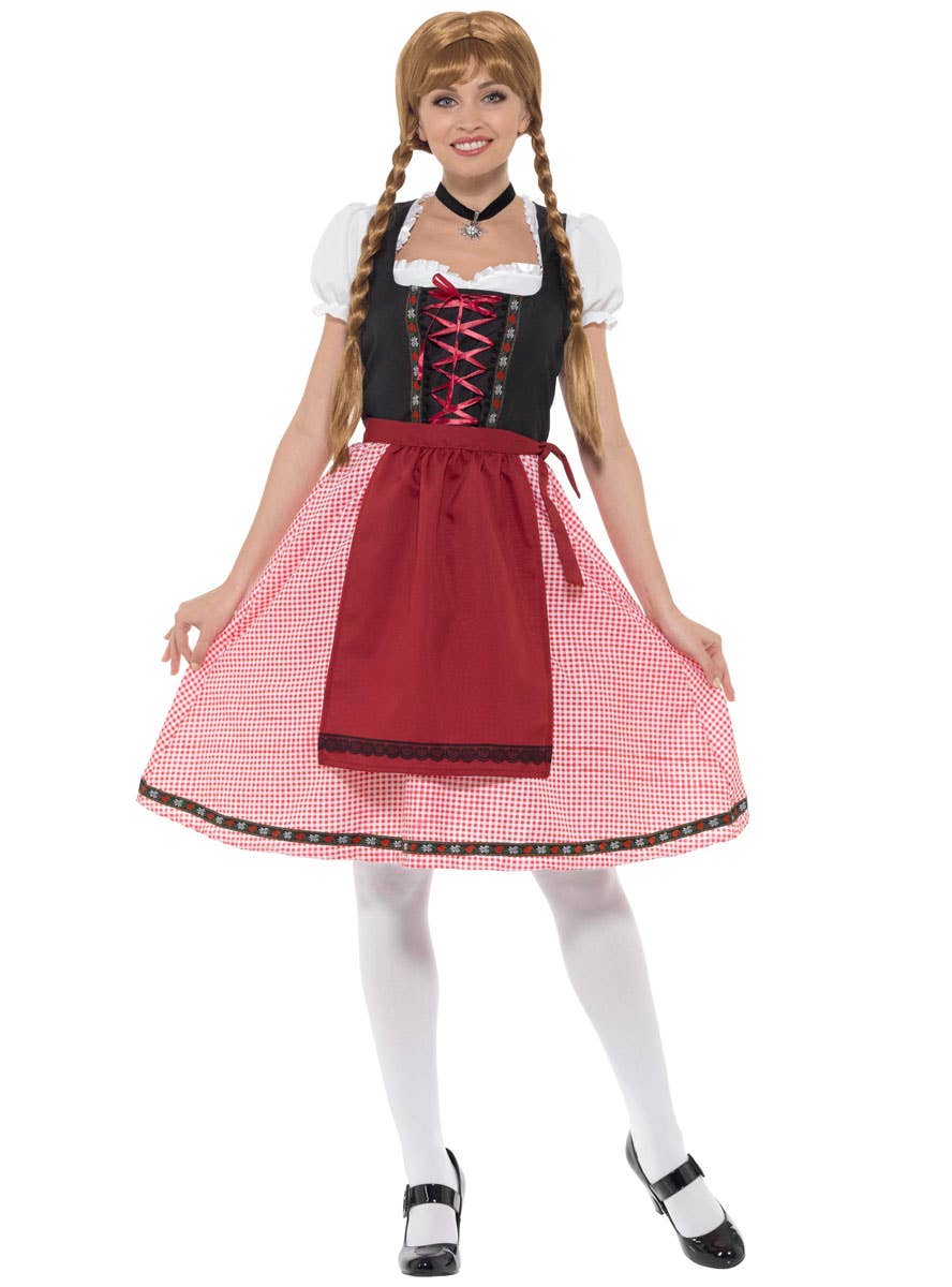 Oktoberfest Wench Ladies Fancy Dress German Bavarian Beer Girl Costume Womens Ha - Foto 9