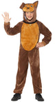 Boys or Girls Plush Brown Dog Animal Onesie Costume Front Image