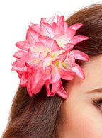 Large Pink Hawaiian Flower Costume Accessory
