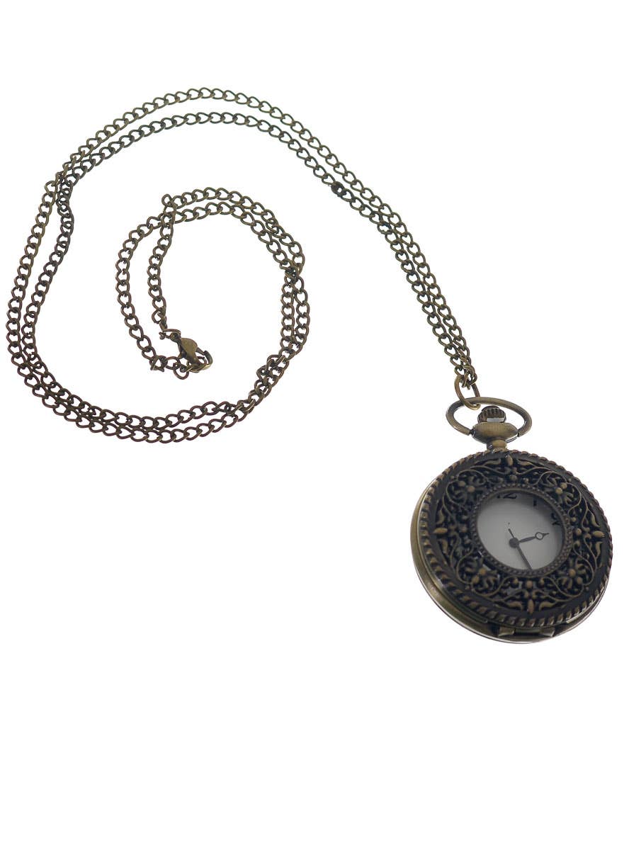 Novelty Pocket Watch Bronze Fob Watch 1920s Costume Accessory