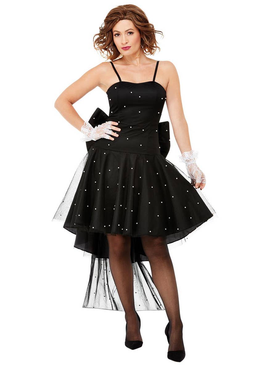 Womens Black 80s Rara Costume Dress 1980s Costume for Women