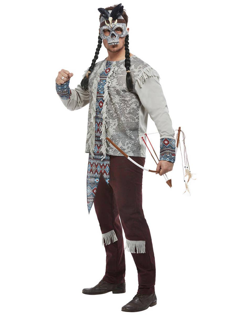 Mens Dark Spirit Warrior Costume for Halloween - Alternate Image