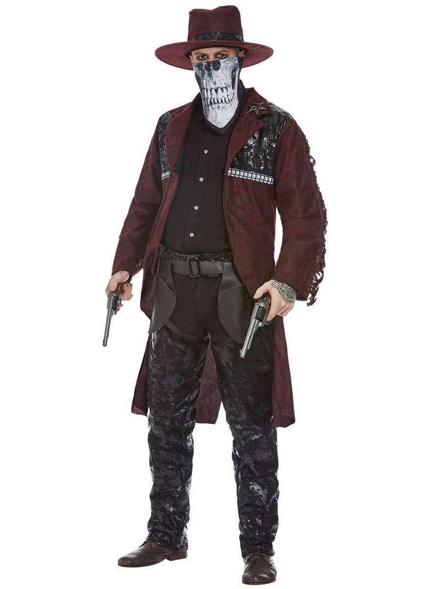 Mens Dark Western Cowboy Costume - Alternate Image