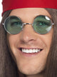 Round Green Hippie Costume Glasses Main Image 