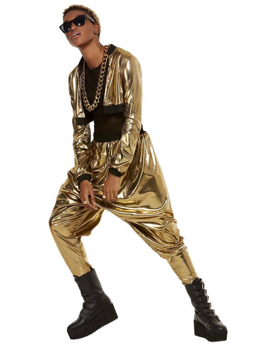 Womens Gold MC Hammer Costume - Main Image