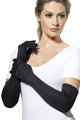 Women's Long Black Satin Opera Gloves Accessory