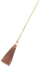 Brown Bamboo Twig Brush Witch Broom Stock Costume Accessory - Main Image