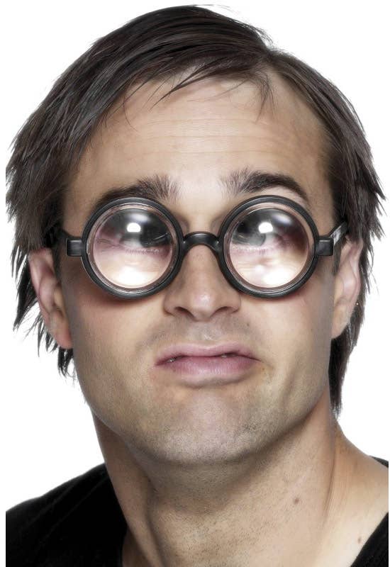 Black Nerd Glasses Geek Bottle Top Glasses Costume Accessory