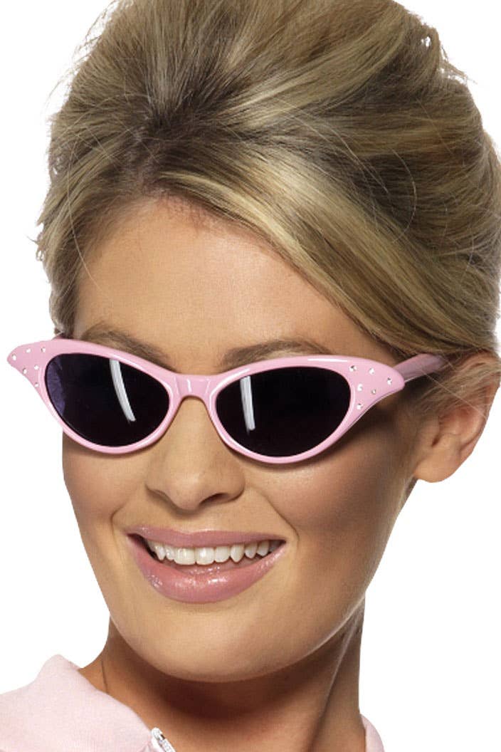 Women's Pink 1950's Costume Sunglasses Main Image