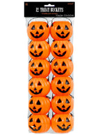 Image of Mini Smiley Orange Pumpkins 12 Pack Buckets