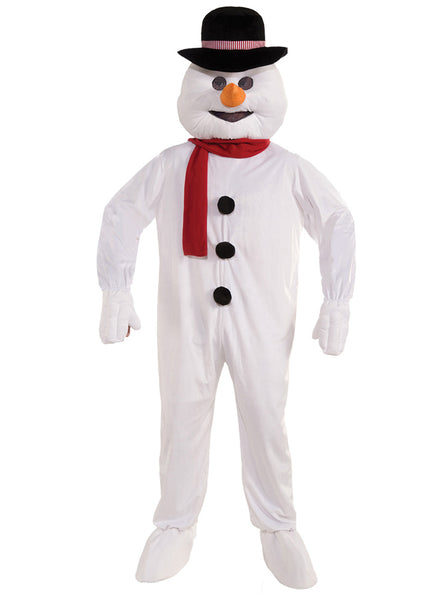 Snow Man Deluxe Adults Mascot Costume - Main Image