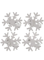 Silver Metal Snowflake Christmas Napkin Rings Four Pack Main Image