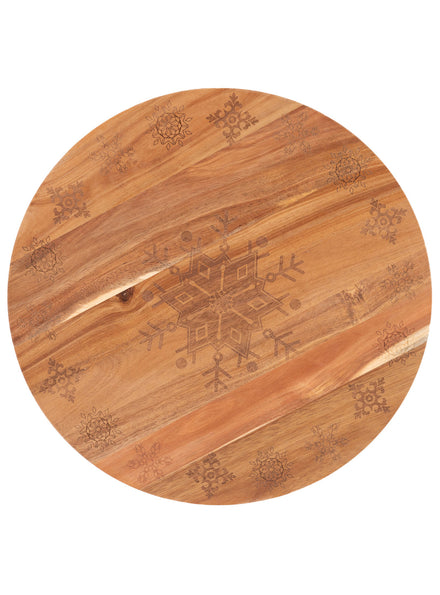 Snowflake Print 18 Inch Lazy Susan