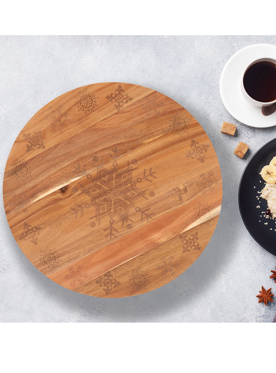 Snowflake Print 18 Inch Lazy Susan - Alternate Image