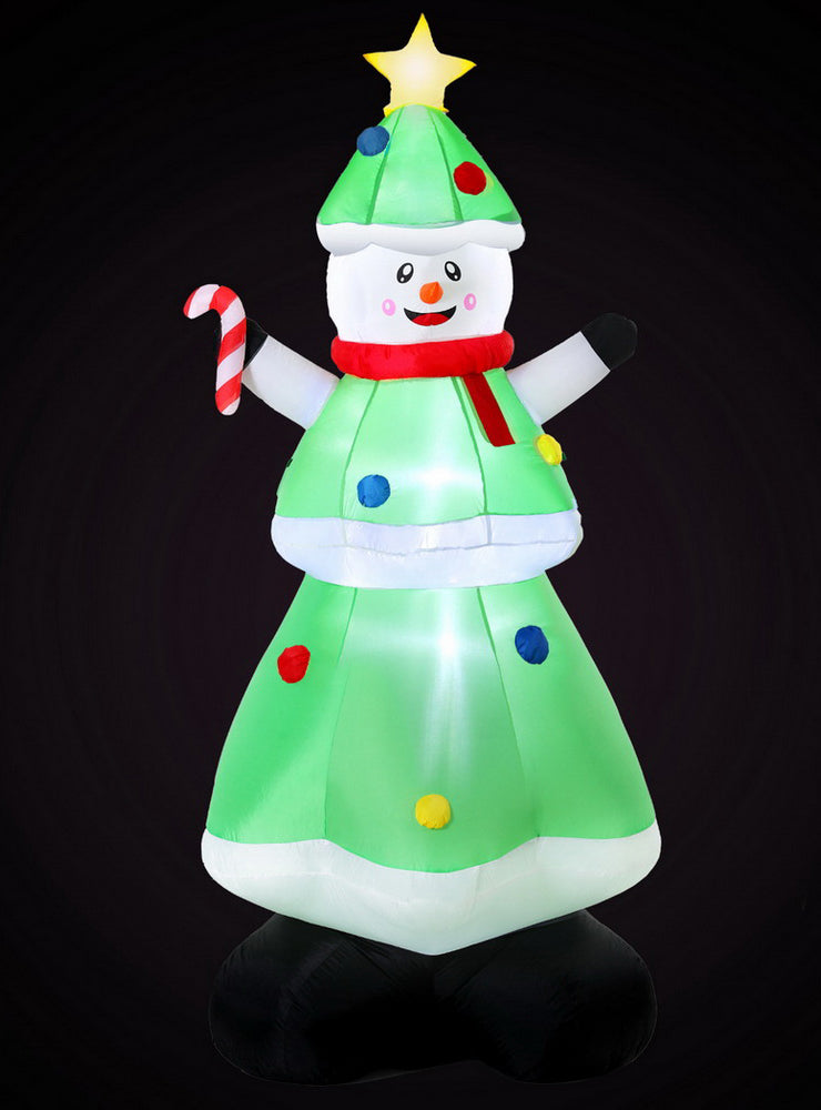 Snowman Tree 275cm Inflatable Christmas Decoration - Alternate Image 2