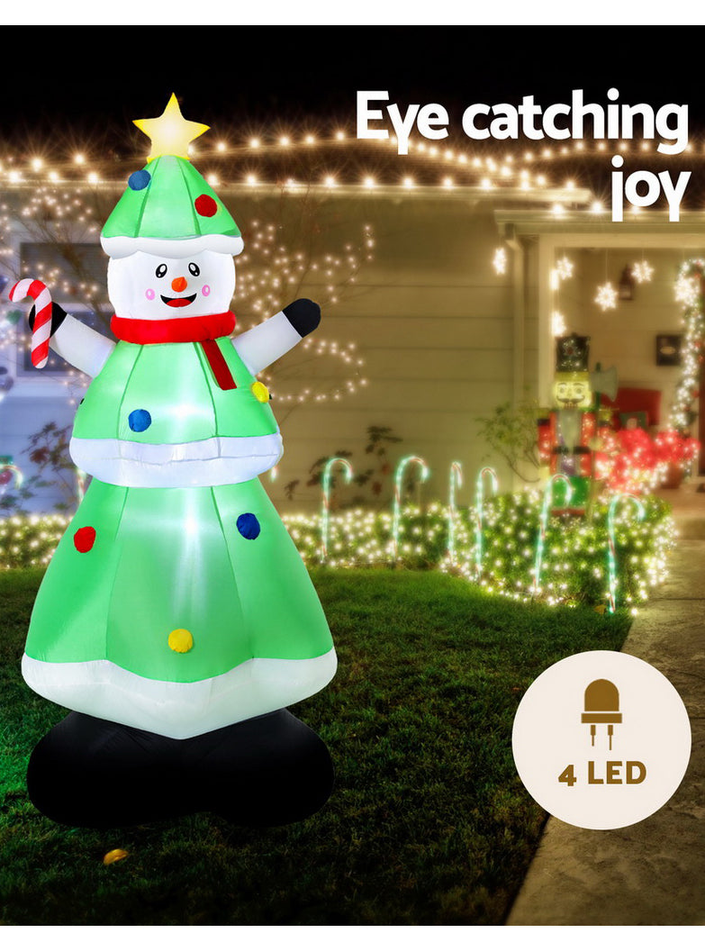 Snowman Tree 275cm Inflatable Christmas Decoration - Info Image 1