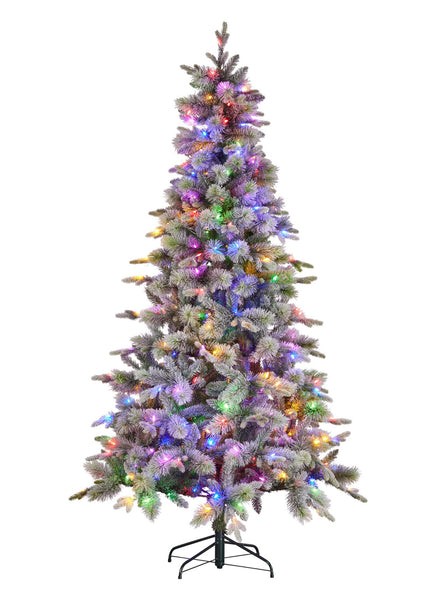 Snowy Stamford Spruce 7 Foot Prelit Christmas Tree - Alternate Image 2