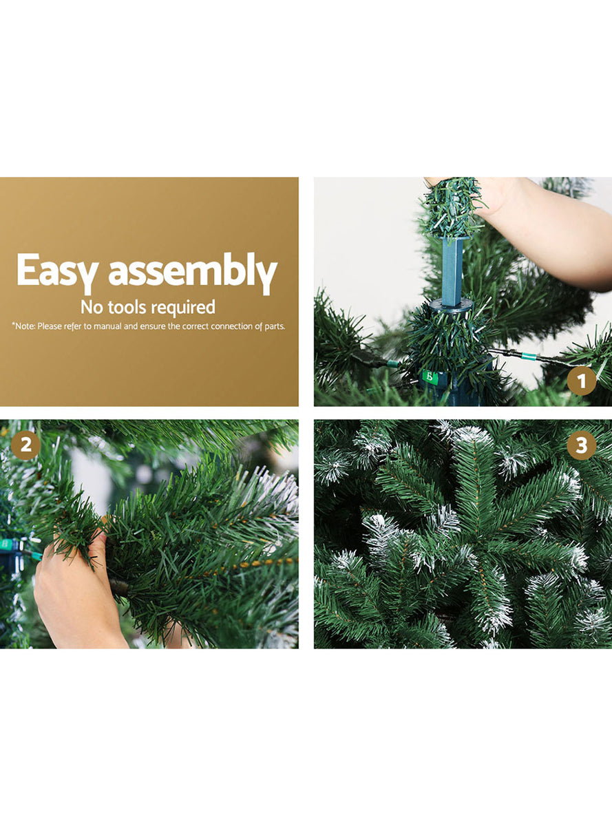 Snowy Xmas Jingle Jollys 180cm Christmas Tree Decoration - Assembly Details Image