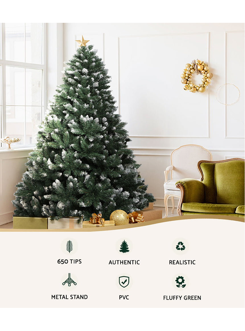 Snowy Xmas Jingle Jollys 180cm Christmas Tree Decoration - Details Image