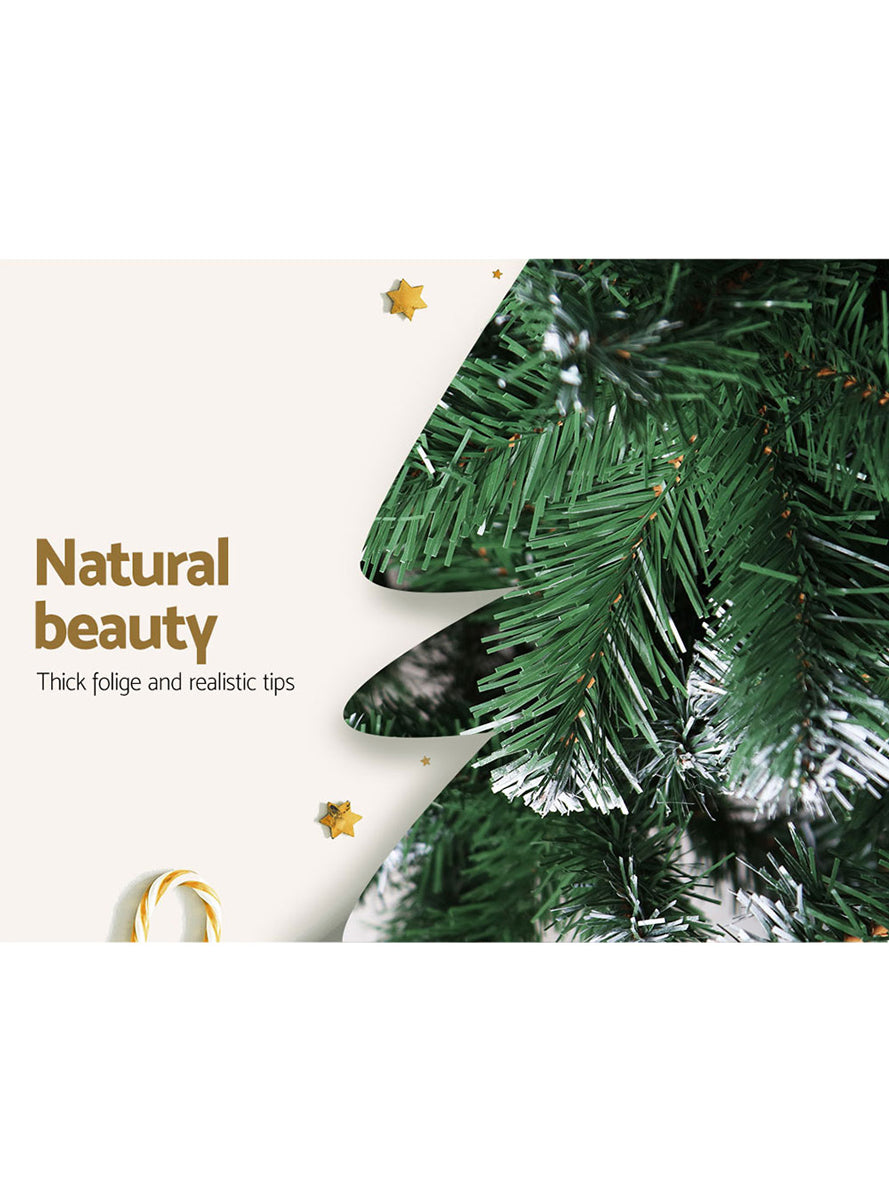 Snowy Xmas Jingle Jollys 180cm Christmas Tree Decoration - Foliage Details Image