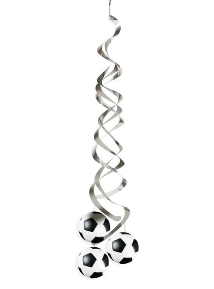 Soccer Fanatic 2 Pack Deluxe 91cm Hanging Swirl Decorations – Main Image