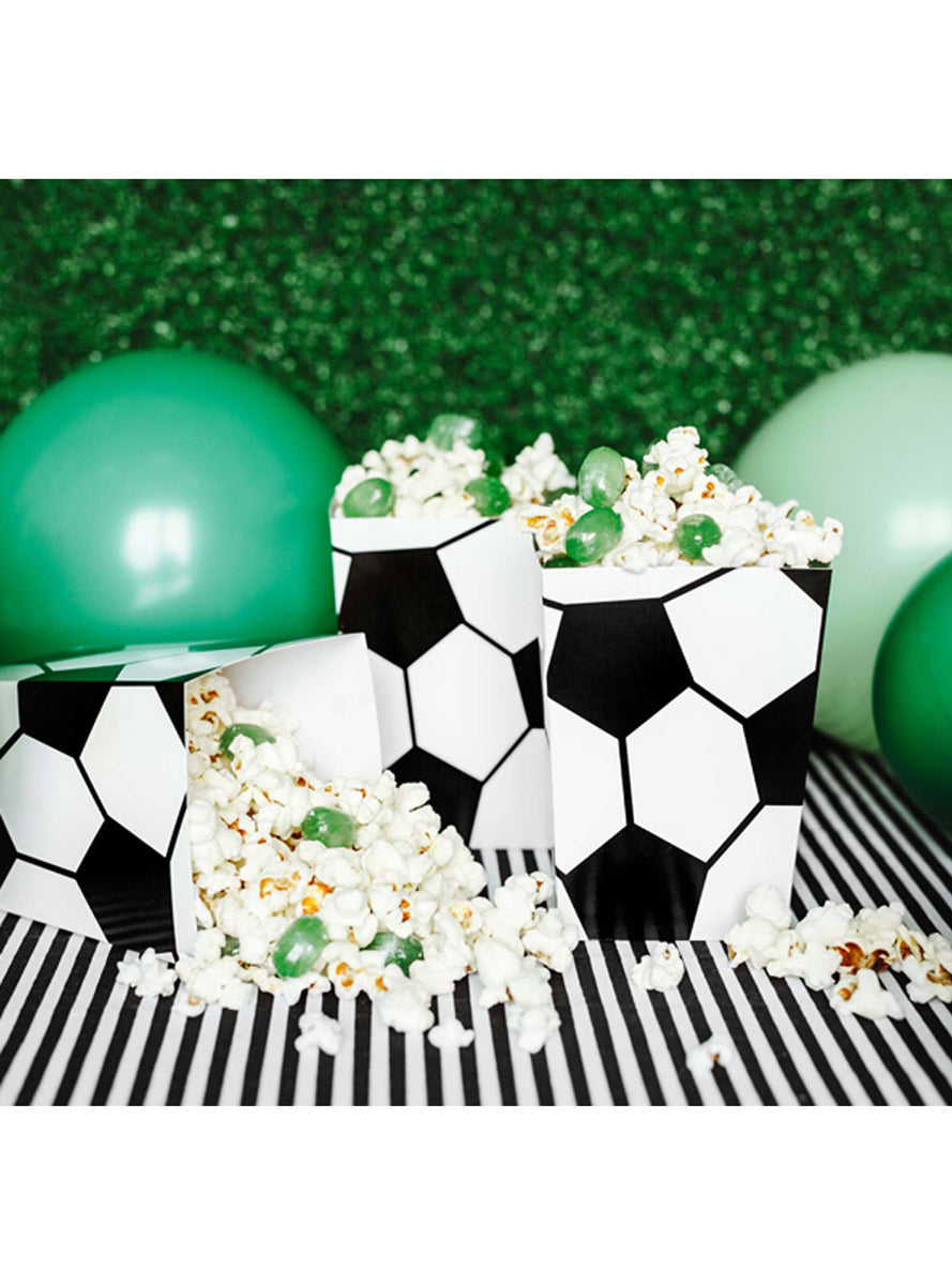 Soccer Party 6 Pack 12cm Popcorn Boxes - Lifestyle Image 2