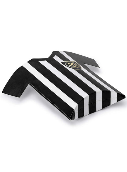 Soccer Party 6 Pack 12cm Striped Shirt Party Favour Boxes - Main Image