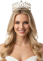 Bride To Be Gold Metal and Rhinestones Tiara - Main Image