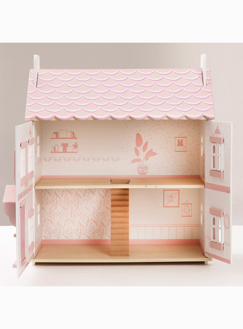 Sophie's Pink and White Wooden Doll House