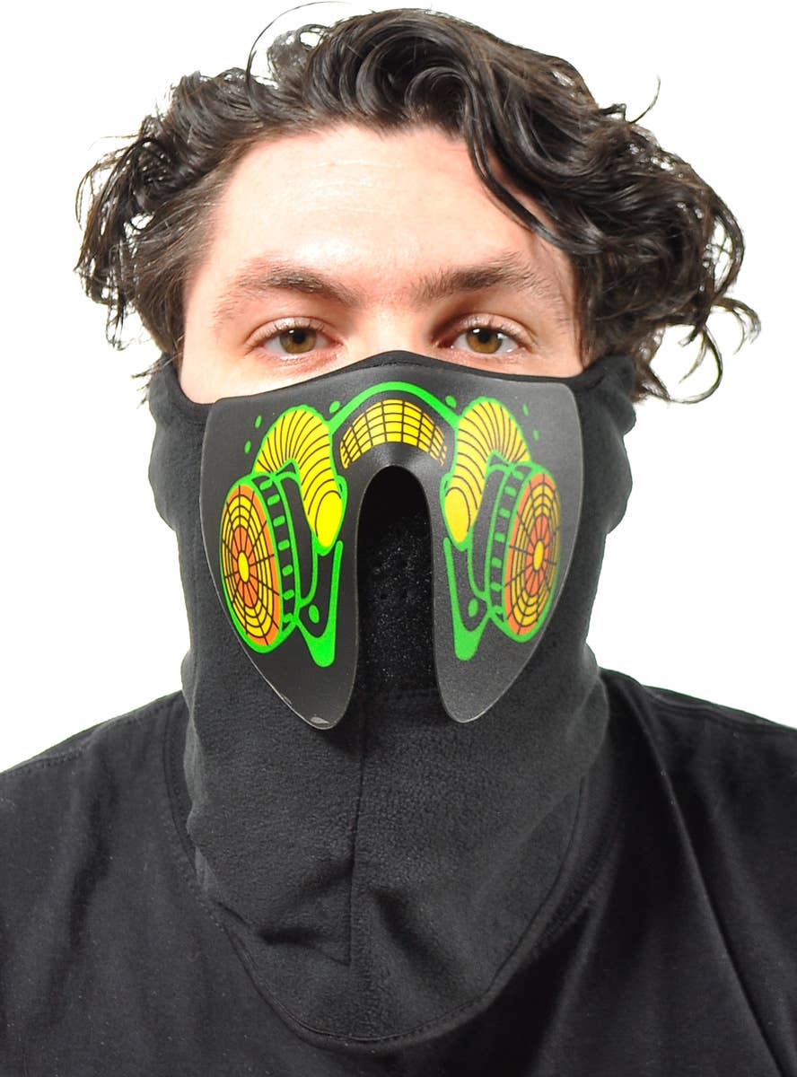 Image of Biohazard Gas Mask Sound Activated Light Up Mask - Main Image