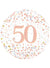 Image of Sparkling Fizz Rose Gold 50th 45cm Foil Balloon