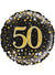 Image of Sparkling Fizz Black And Gold 50th  45cm Foil Balloon