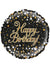 Image of Sparkling Fizz Black And Gold Happy Birthday 45cm Foil Balloon 