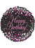 Image of Sparkling Fizz Black And Pink Happy Birthday 45cm Foil Balloon 