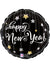 Image of Sparkling Stars Happy New Year Black 45cm Party Balloon