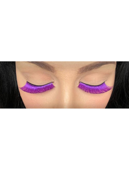 Sparkly Purple Tinsel Stick On Eyelashes
