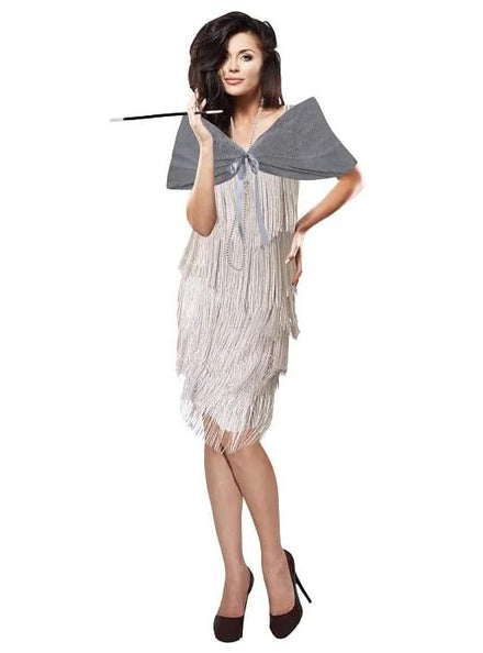 Speakeasy Plus Size Womens Fringed 1920s Flapper Costume - Main Image