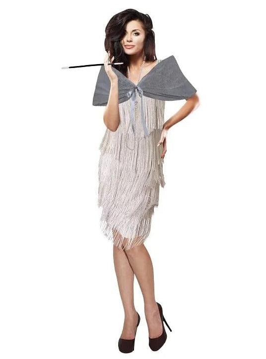 Speakeasy Womens Fringed 1920s Flapper Costume - Main Image