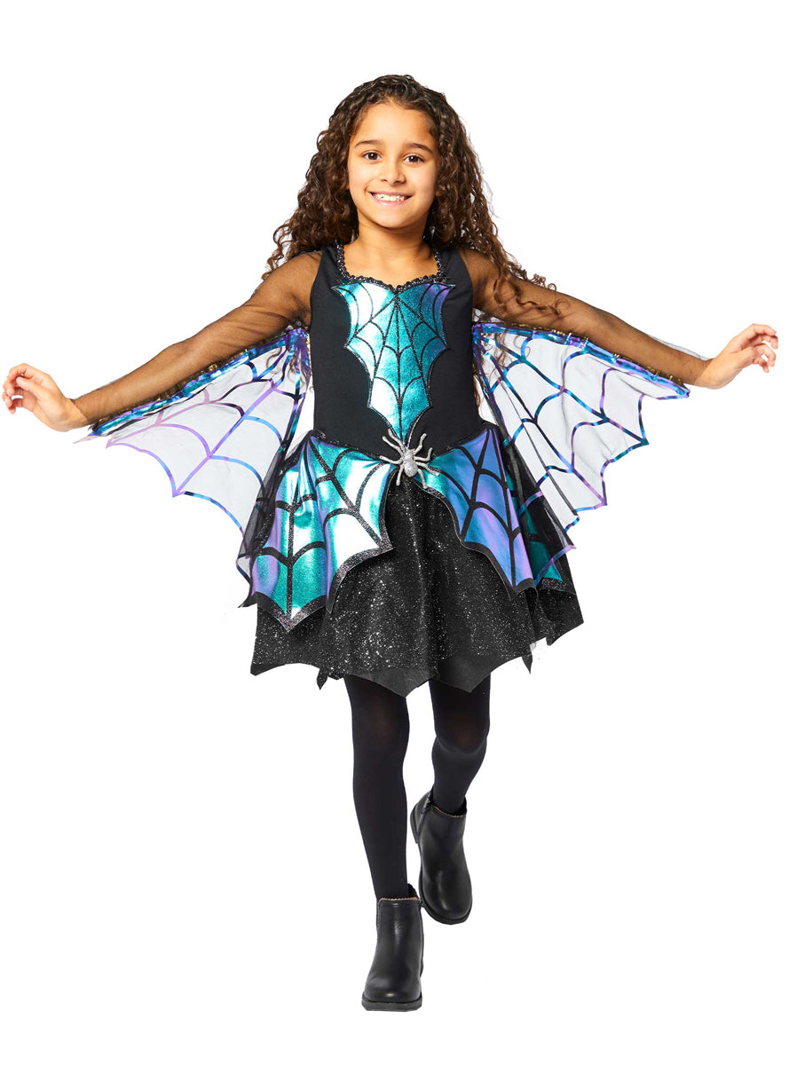 Spider Queen Girls Halloween Costume - Main Image