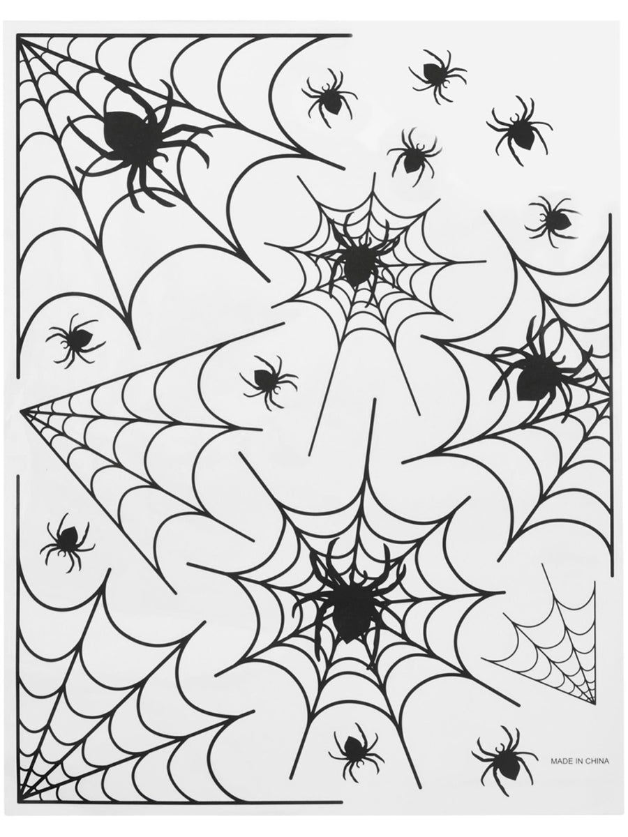 Halloween Spiders and Webs Window Stickers - Main Image
