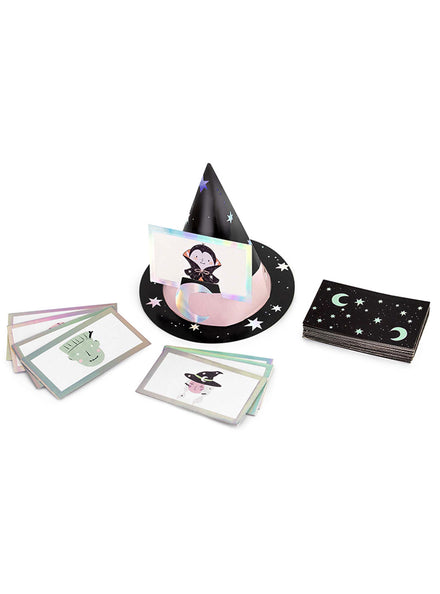 Spooky Friends Halloween Card Guessing Party Game - Main Image