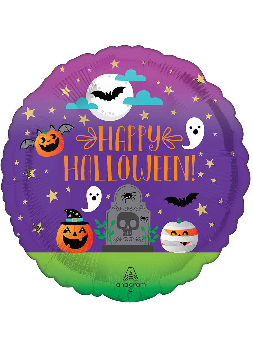 Classic Happy Halloween Foil Balloon - Main Image
