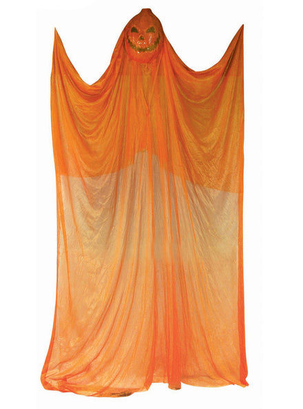 Spooky Orange Pumpkin Hanging 2m Tall Halloween Decoration - Main Image