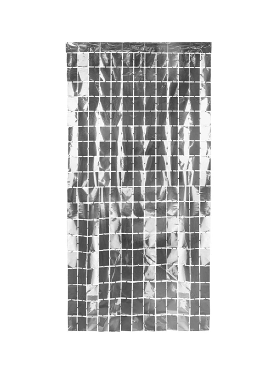 Square Silver 200cm Party Backdrop - Main Image