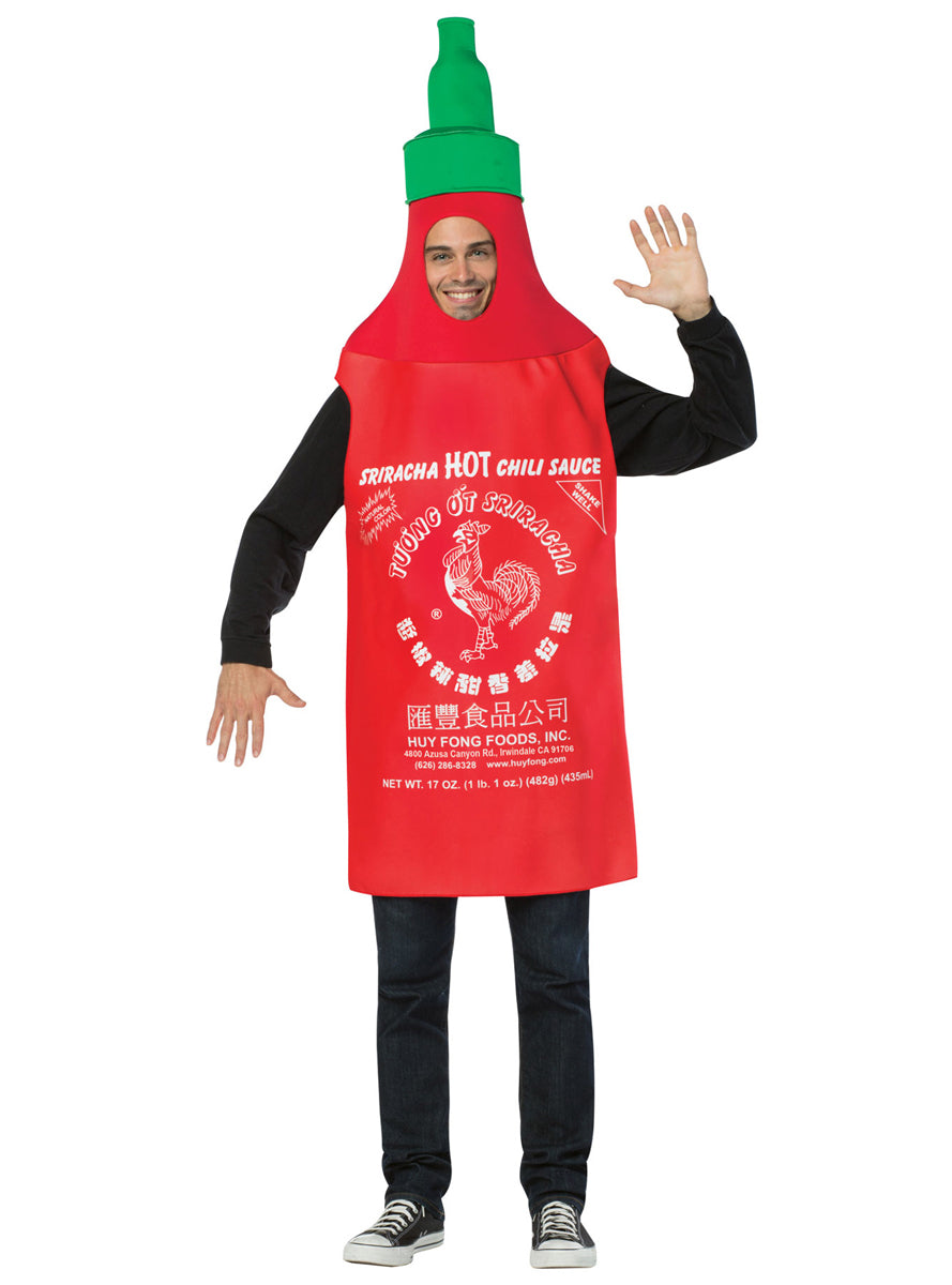 Sriracha Hot Sauce Novelty Adults Costume - Main Image