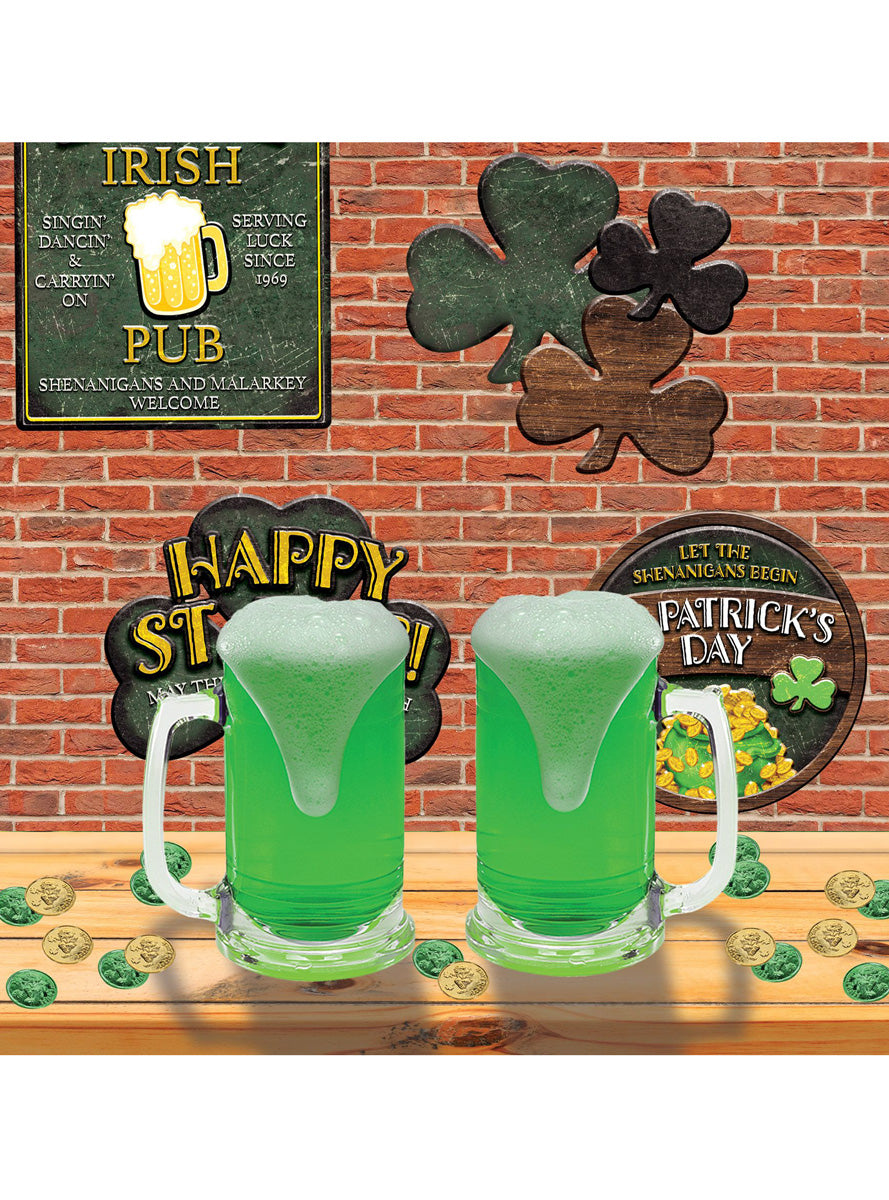 St Patricks Day 4 Pack Irish Pub Cut Out Signs - Lifestyle Image
