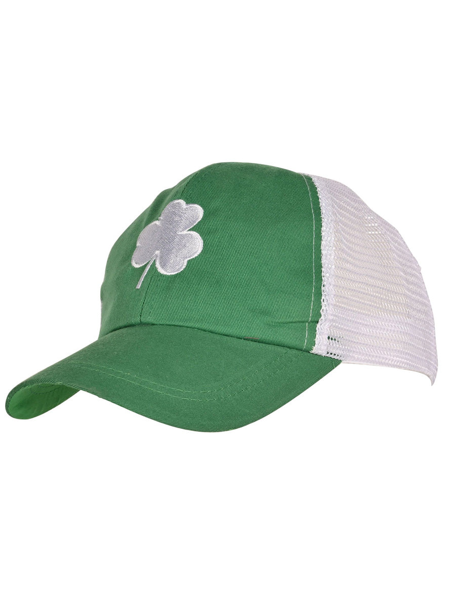 St Patricks Day Green Shamrock Baseball Cap - Alternative Image
