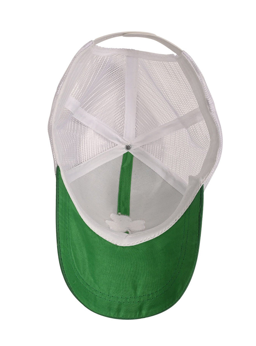 St Patricks Day Green Shamrock Baseball Cap - Inside Image