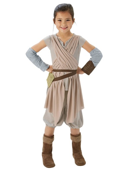 Star Wars Deluxe Girls Rey Costume - Main Image